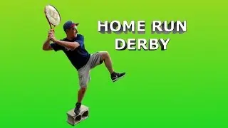 Tennis Baseball Home Run Derby | Trick Shots 4 Real