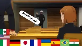 Satoru Gojo says "Morning!" in different languages | Jujutsu Kaisen