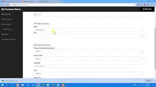 New Project Page