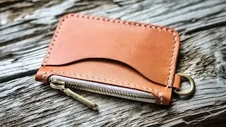 Simple Leather Zip Wallet DIY Tutorial