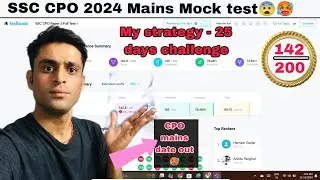 SSC CPO 2024 Marks in Mains Mock Test🥵 | CPO Mains Date😭 | SSC CPO |SSC CGL #ssccpo #ssccgl #views