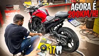 FZ25 COM RELAÇÃO 17x43 EM BUSCA DOS 200km/h
