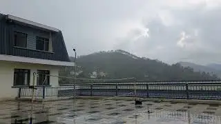 A Rainy Day at a University in the Mountains