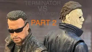 Terminator vs Michael Myers Part 2 (Stop Motion)