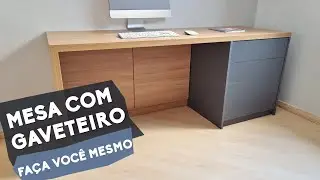 DIY - Como fazer uma mesa com gaveteiro - Reforma quarto gamer EP02