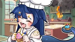 Vienna tries baking for chat! it was... something.