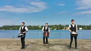 Барабанное шоу DRUMMATICA. Соло на берегу Волги. Шоу барабанщиков на праздник, свадьбу в Москве