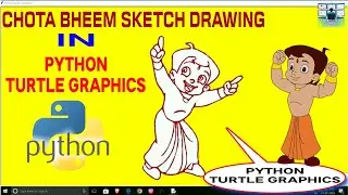 Chota Bheem Drawing in Python Turtle Graphics | How to insert image into python turtle | Source code