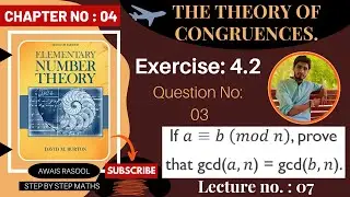 Question No 03 | Exercise 4.2 | The Theory of Congruences | Elementary Number Theory