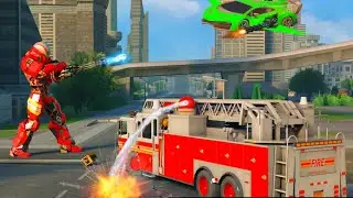 Flying Fire Truck Robot Game Android Game HD Videos