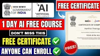 🔴FREE AI Course by Indian Government | Learn Artificial Intelligence | Free Certificate 🔥