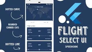 Flutter UI Design | Dotted Curve, Dotted Line, Rounded Edge Cut | Flight UI Design.