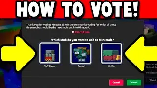 HOW TO VOTE FOR THE SNIFFER, RASCAL & TUFF GOLEM!!! (MINECRAFT LIVE TUTORIAL)