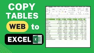 How to Copy Tables from Web & Wikipedia to Excel