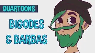 Quartoons 11 - Como desenhar barbas e bigodes estilo cartoon com referências