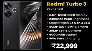 Redmi Turbo 3 ( Poco F6 ) Launched @ ₹22,999 With SD 8s GEN 3 | Redmi Turbo 3 5G Price & Specs |