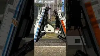kereta cc201 tabrakan ||studio kereta #shorts