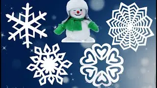Copos de Nieve de Papel | 4 Modelos de Cristales de Hielo | Tutorial de Plegado de Origami