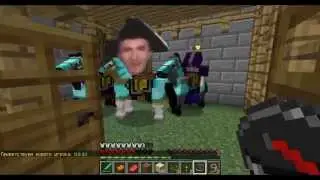 Нуб и лошадь в Minecraft
