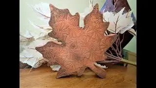 Dollar Tree Fall Home Decor - Leaf display