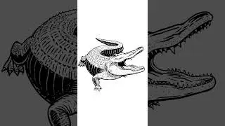 Drawing an alligator in Procreate (iPad) #shorts
