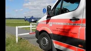 [HD] Christoph 34 DHVBL Landung und Start in Baabe auf Rügen