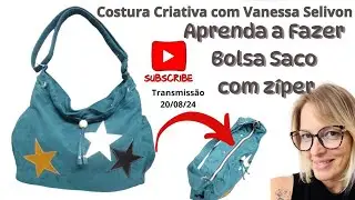 Como fazer Bolsa Saco com Zíper #bolsasaco
