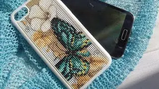 Вышитый чехол на телефон (покупка заготовки на Aliexpress)