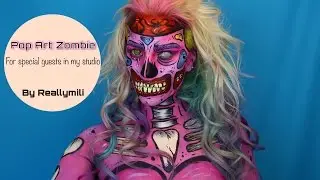 Pop Art Zombie with the NEWSPAPER! By Reallymili