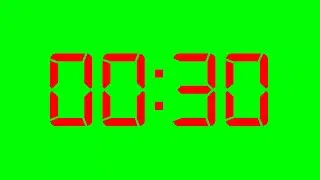 30 Seconds Countdown Red Green Screen No Copyright