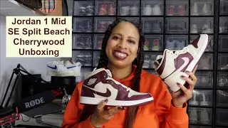 Jordan 1 Mid SE Split Beach Cherrywood | Unboxing