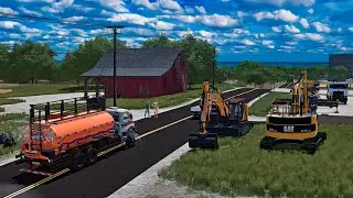 Obras no multiplayer | Instalando uma ponte no interior da cidade | Farming simulator 22