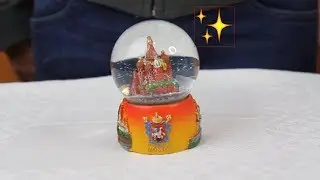 Сувенир шар с блестками - Москва | Шар с блёстками с видами Москвы