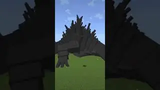 Горящая годзилла в Майнкрафт burning Godzilla Minecraft 