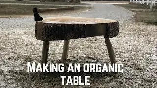 How to make an Organic Table, No glue, no screws. Green Woodworking workbench