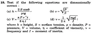 Test if the following equations are dimensionally  correct.#solution #hcverma #trickysamarjit #cbse