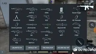 Чит-панель около разработчика в Standoff 2