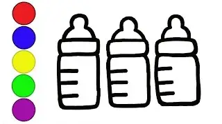 Drawing bottle with pacifier / Drawing, Painting, Coloring for Kids & Toddlers