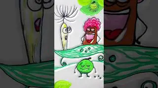 Рисунок как спорят Дандл, Бруно и Гошик, горошик обиделся #shorts