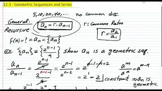 Lecture 52: Geometric Sequences and Series