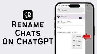 How To Rename Conversations In ChatGPT