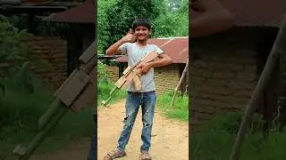 Ak 47 Weapons Gun Make From Wood ,Children Toy Gun -DIY