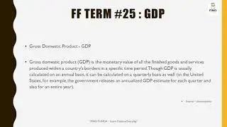 What is Gross Domestic Product ? GDP ?