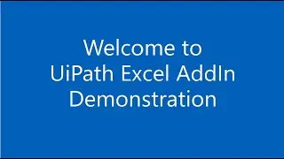 UiPath Excel AddIn