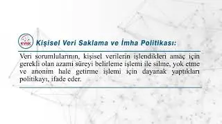 Kişisel Veri Saklama ve İmha Politikası