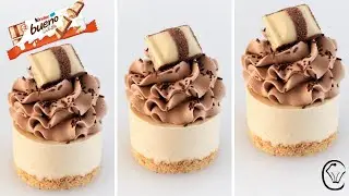 Mini Cheesecakes Kinder Bueno Super Stabilized Whipped Chocolate Cream Easy Posh Little Treat!