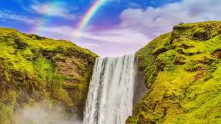 Beautiful Waterfall  screen animation |chroma key |screen effects
