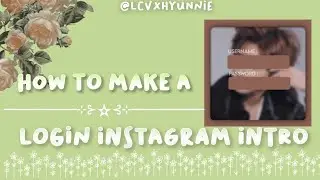 How to make a instagram login intro easily