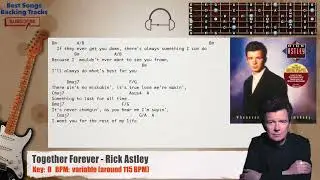 🎸 Together Forever - Rick Astley Guitar Backing Track with chords and lyrics