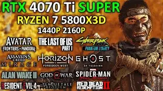 RTX 4070 Ti SUPER + RYZEN 7 5800X3D | Test in 19 Games | 1440p - 2160p | 2024